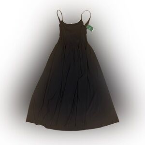 🖤 Halarа Flowy Black A-Line Midi Dress XL NWT ($49 MSRP)